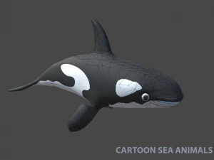 tibur&oacute;n, delf&iacute;n y otros animales marinos Modelo 3D
