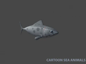 tibur&oacute;n, delf&iacute;n y otros animales marinos Modelo 3D
