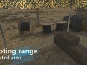 shooting range - restricted area 3D Model