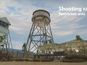 shooting range - restricted area 3D Model