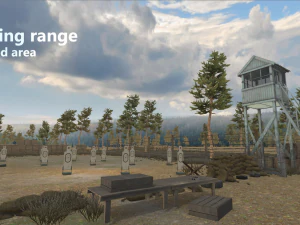 shooting range - restricted area 3D Model