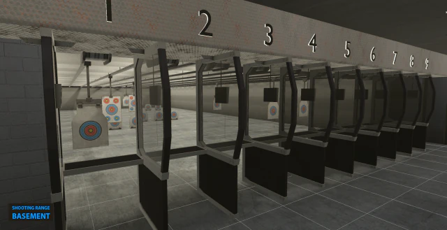 shooting range - basement 3D Model .c4d .max .obj .3ds .fbx .stl .blend 