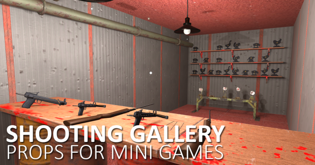 shooting gallery - props for mini games 3Dモデル .c4d .max .obj .3ds .fbx .stl .blend 