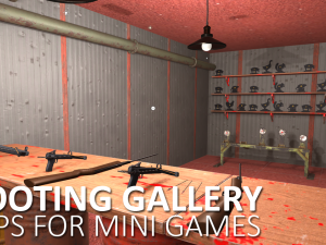 shooting gallery - props for mini games 3D 모델