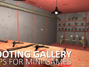 strzelnica - rekwizyty do minigier Model 3D