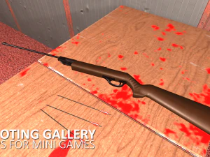 shooting gallery - props for mini games 3D Model