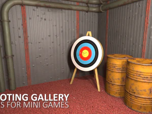 shooting gallery - props for mini games 3D Model
