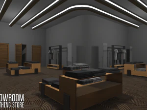 शोरूम - कपड़े की दुकान 3D मॉडल