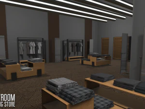 showroom - clothing store 3D Model