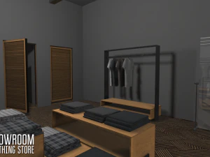 showroom - clothing store 3D Model