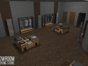 showroom - clothing store 3D Model