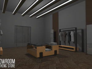 showroom - clothing store 3D Model