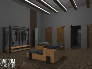showroom - clothing store 3D Model