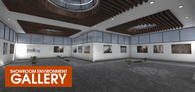 showroom environment - gallery 3D Model .c4d .max .obj .3ds .fbx .stl .blend