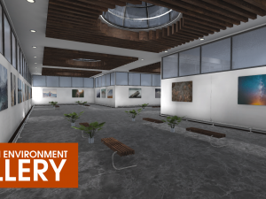 showroom environment - gallery 3D-Modell