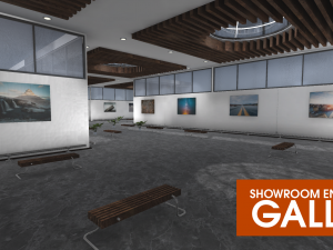showroom environment - gallery 3D-Modell