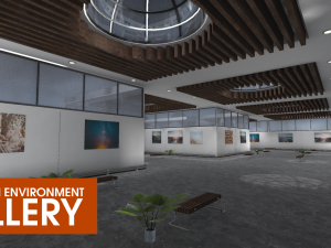showroom environment - gallery 3D-Modell
