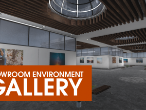 showroom environment - gallery 3D-Modell