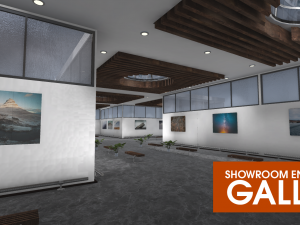 showroom environment - gallery 3D-Modell