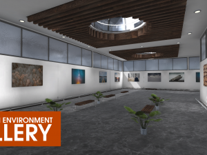 showroom environment - gallery 3D-Modell