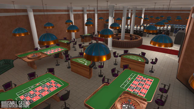 pequeno cassino - interior e adere&ccedil;os Modelo 3D .c4d .max .obj .3ds .fbx .stl .blend 