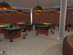 pequeno cassino - interior e adere&ccedil;os Modelo 3D