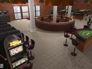 pequeno cassino - interior e adere&ccedil;os Modelo 3D