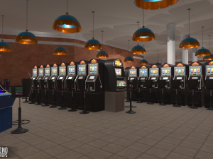 small casino - interior and props Model 3D