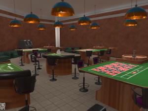 small casino - interior and props Model 3D