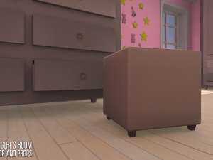 small girls room - interior and props 3D Model
