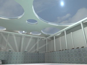 piscina pequeña - interior y accesorios Modelo 3D