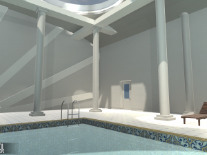 small pool - interior and props 3D मॉडल