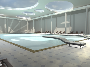 small pool - interior and props 3D मॉडल