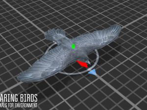 soaring birds - animals for environment 3D 모델