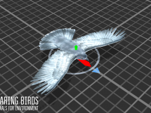 soaring birds - animals for environment 3D 모델