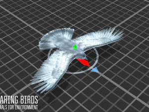 soaring birds - animals for environment 3D Model