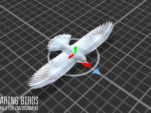 soaring birds - animals for environment 3D 모델