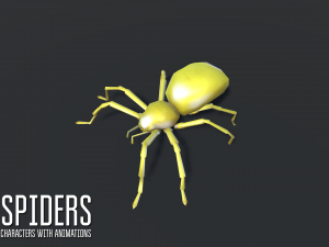 spiders - characters with animations Modèle 3D
