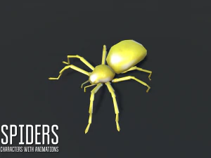 spiders - characters with animations 3D Model
