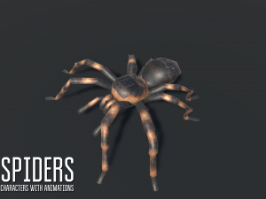 spiders - characters with animations Modèle 3D