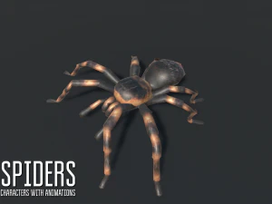 spiders - characters with animations 3D Model
