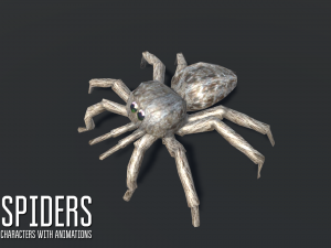 spiders - characters with animations Modèle 3D