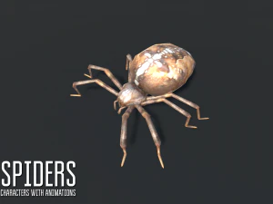 spiders - characters with animations 3D Model