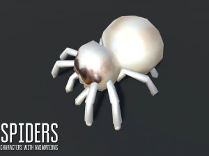 spiders - characters with animations 3D Model