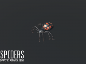 spiders - characters with animations Modèle 3D