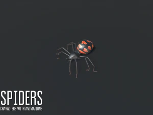 spiders - characters with animations 3D Model