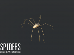 spiders - characters with animations Modèle 3D
