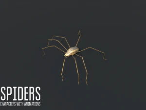 spiders - characters with animations 3D Model