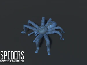 spiders - characters with animations 3D Model