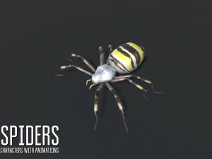 spiders - characters with animations 3D Model